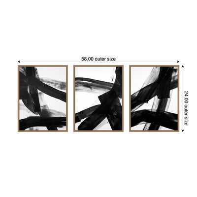 Black Mark No.
1, No.
2, & No.
3 3 Piece Framed Canvas Wall Art Set by Amy Lighthall