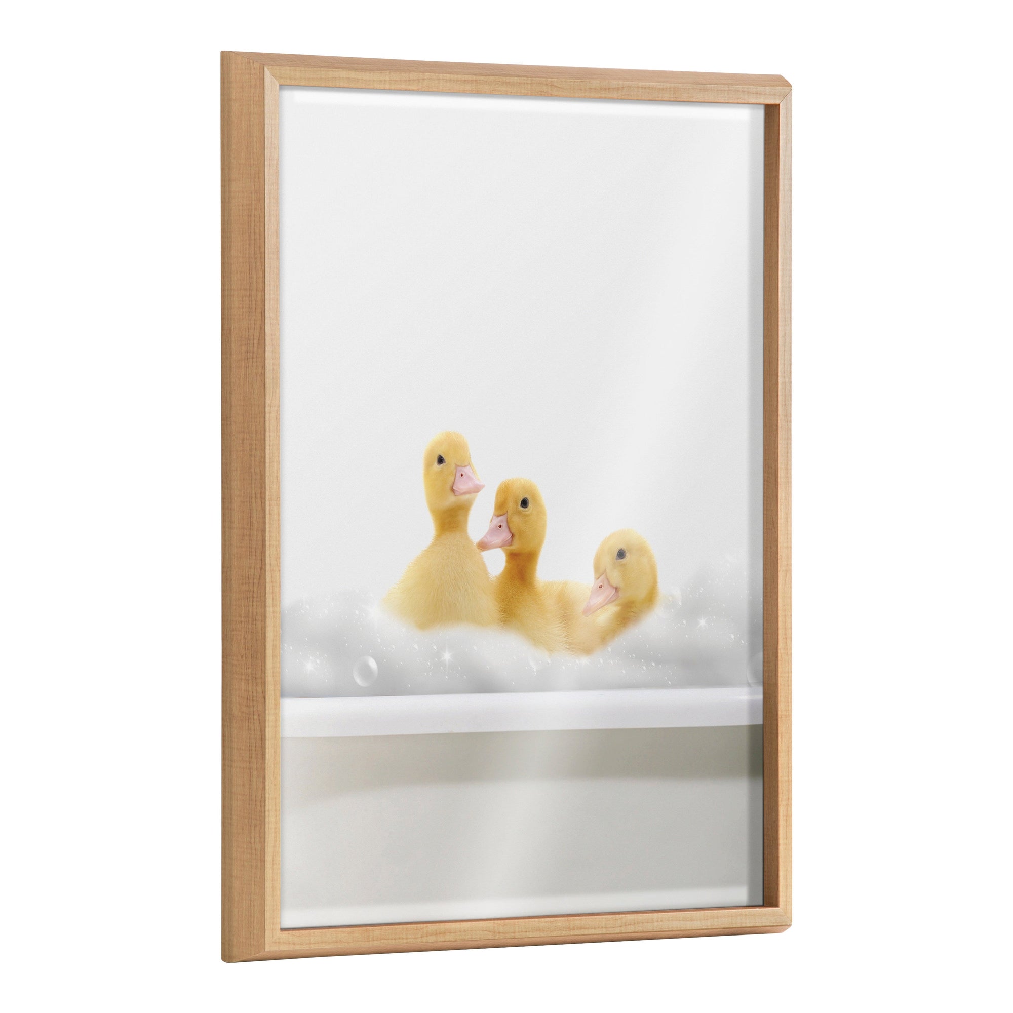Blake Bathroom Bubble Bath 3 Ducks Framed Printed Glass by The Creative by kateandlaurel - main product image for Resin Society