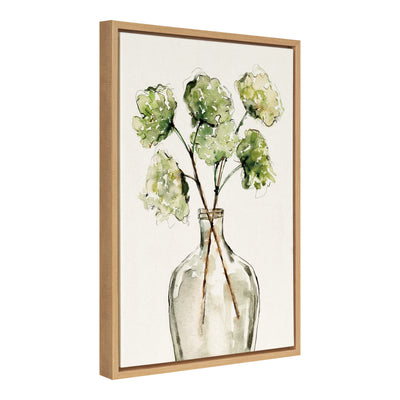Sylvie Greenery Vase Framed Canvas
