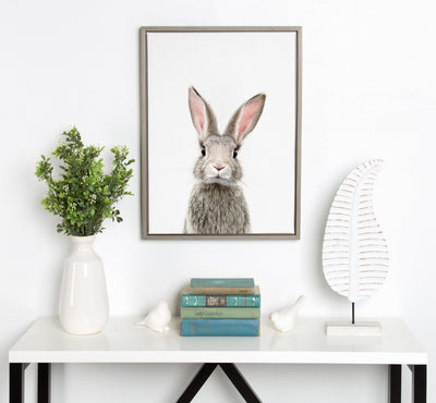 Sylvie Young Rabbit Framed Canvas by Amy Peterson Art Studio