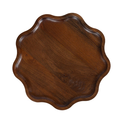 Alezar Scallop Wood Side Table