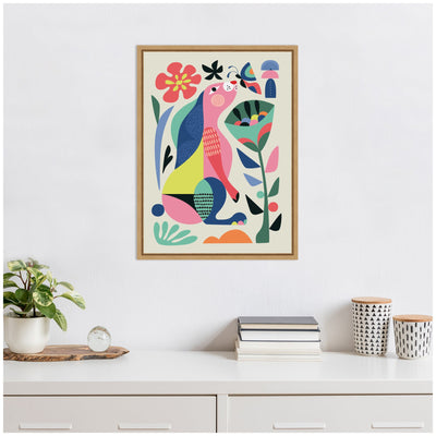 Sylvie Wild Rabbit Framed Canvas by Rachel Lee