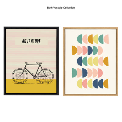 Sylvie Simple Shapes in Soft Colors Framed Canvas