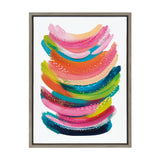 Sylvie Bright Abstract Framed Canvas