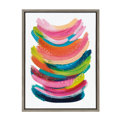 Sylvie Bright Abstract Framed Canvas