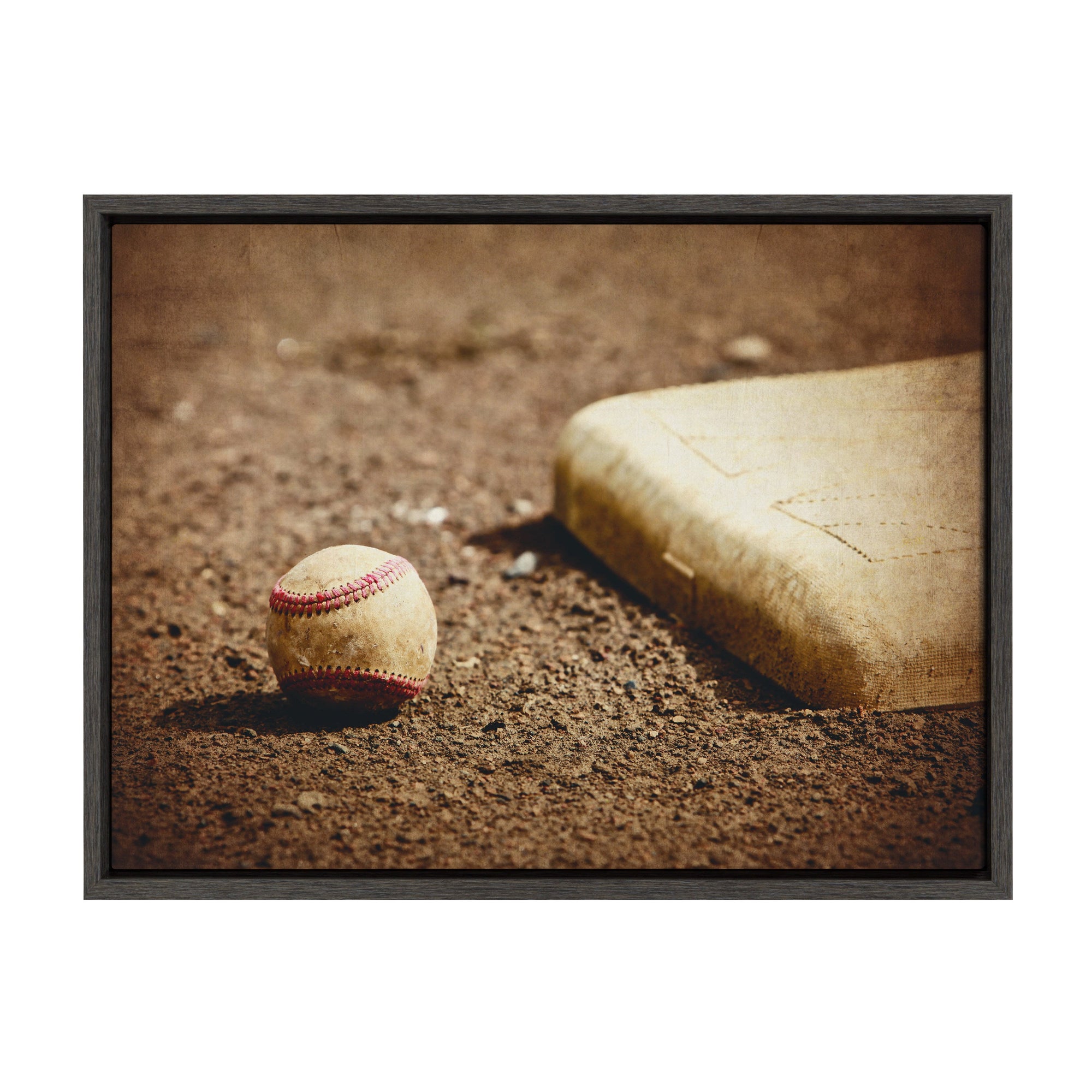 Sylvie Ball And Home Plate Framed Canvas by kateandlaurel - product image 9 for Resin Society