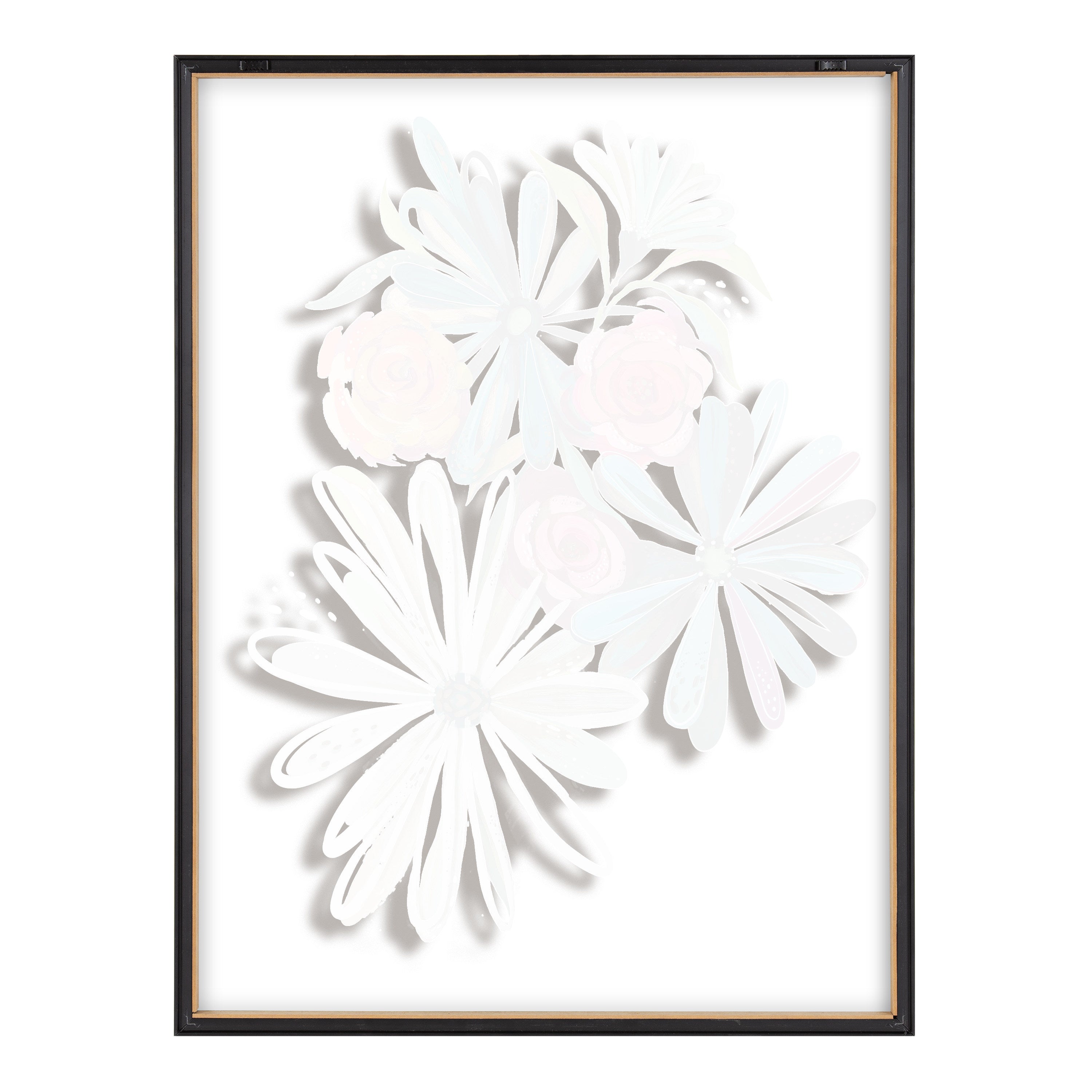 Blake Flowers on Glass 2 Whole Flowers Framed Printed Art by kateandlaurel - product image 18 for Resin Society