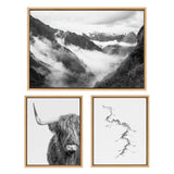 Sylvie BW Highland Cow No. 1 by kateandlaurel - main product image for Resin Society