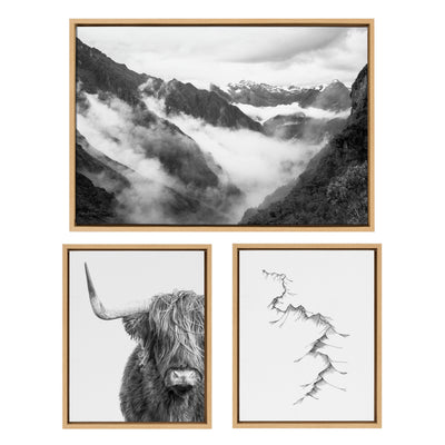 Sylvie BW Highland Cow No. 1 by kateandlaurel - main product image for Resin Society