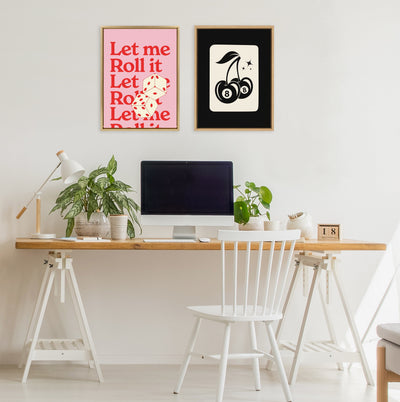 Sylvie Cherry Ball 8 Framed Canvas by Honey Island Studio