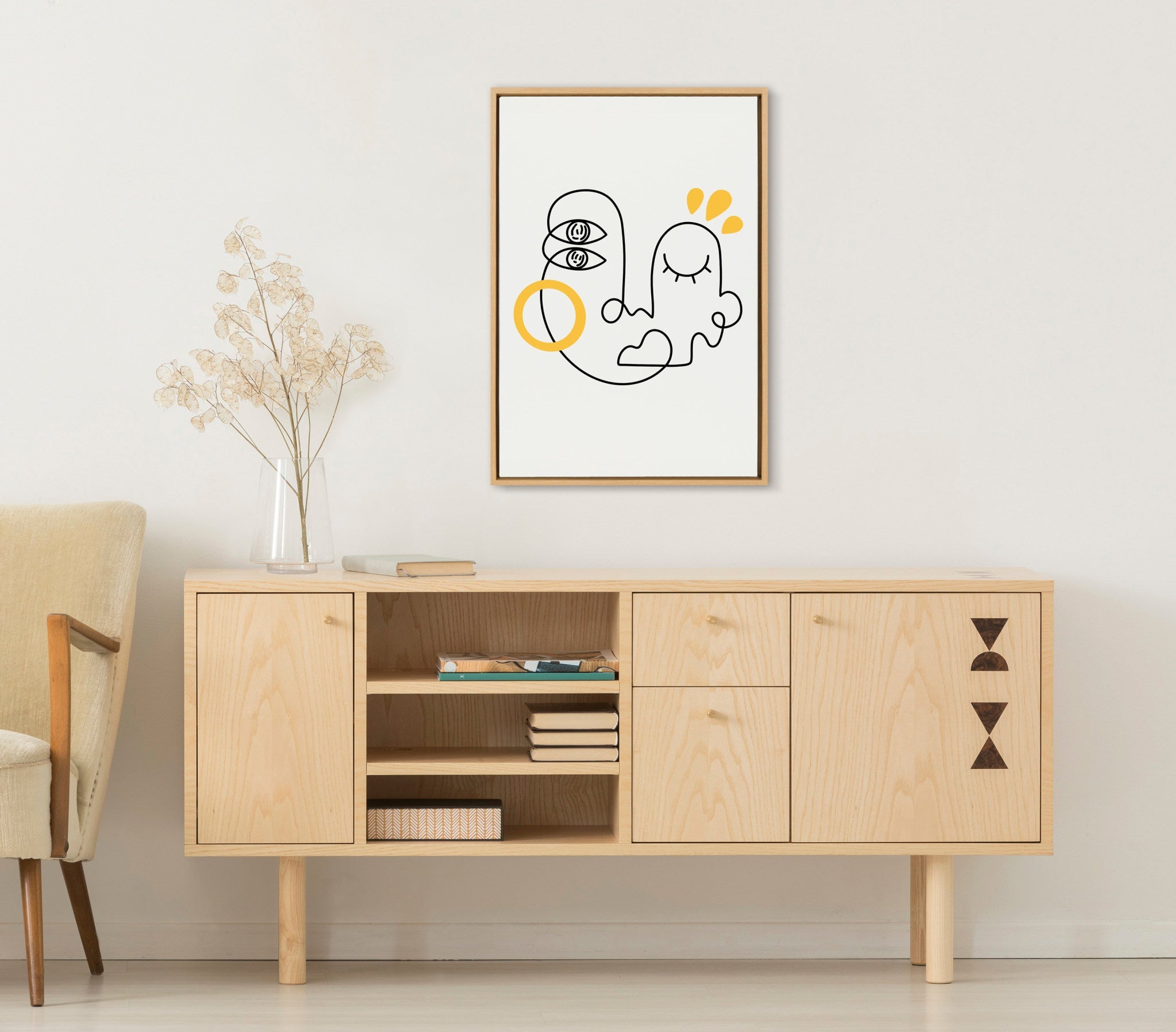 Sylvie Still Here Framed Canvas by kateandlaurel - product image 7 for Resin Society