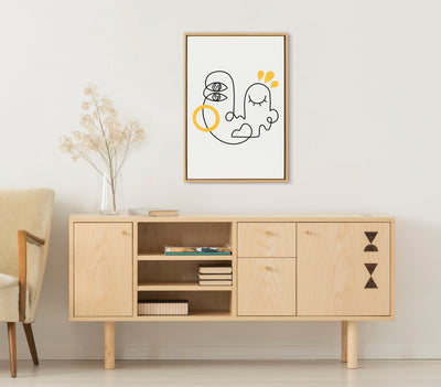 Sylvie Still Here Framed Canvas by kateandlaurel - product image 7 for Resin Society