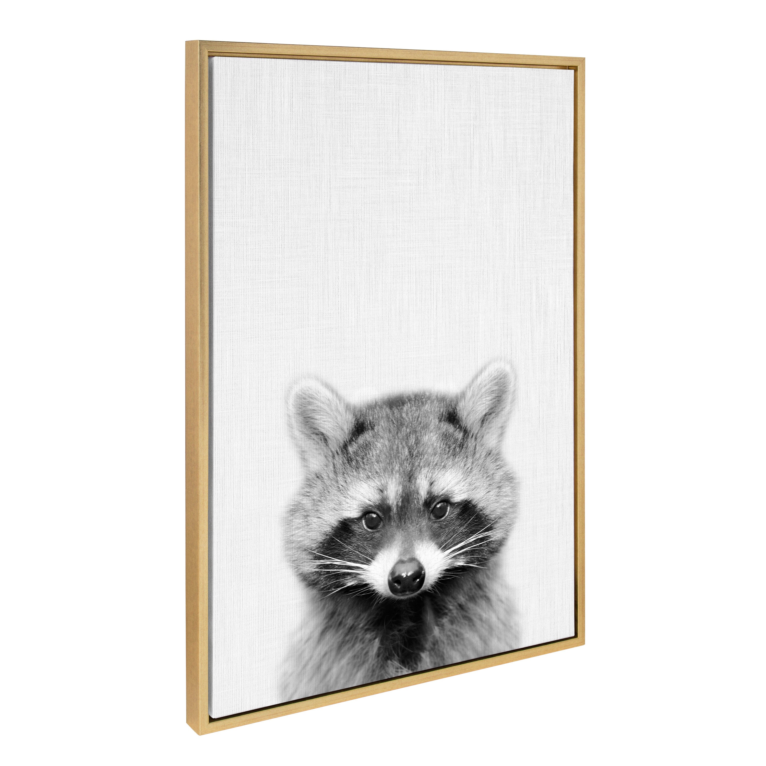 Sylvie Raccoon Framed Canvas by Simon Te Tai by kateandlaurel - product image 7 for Resin Society
