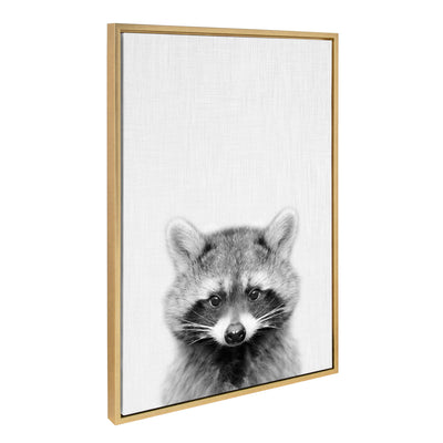 Sylvie Raccoon Framed Canvas by Simon Te Tai by kateandlaurel - product image 7 for Resin Society