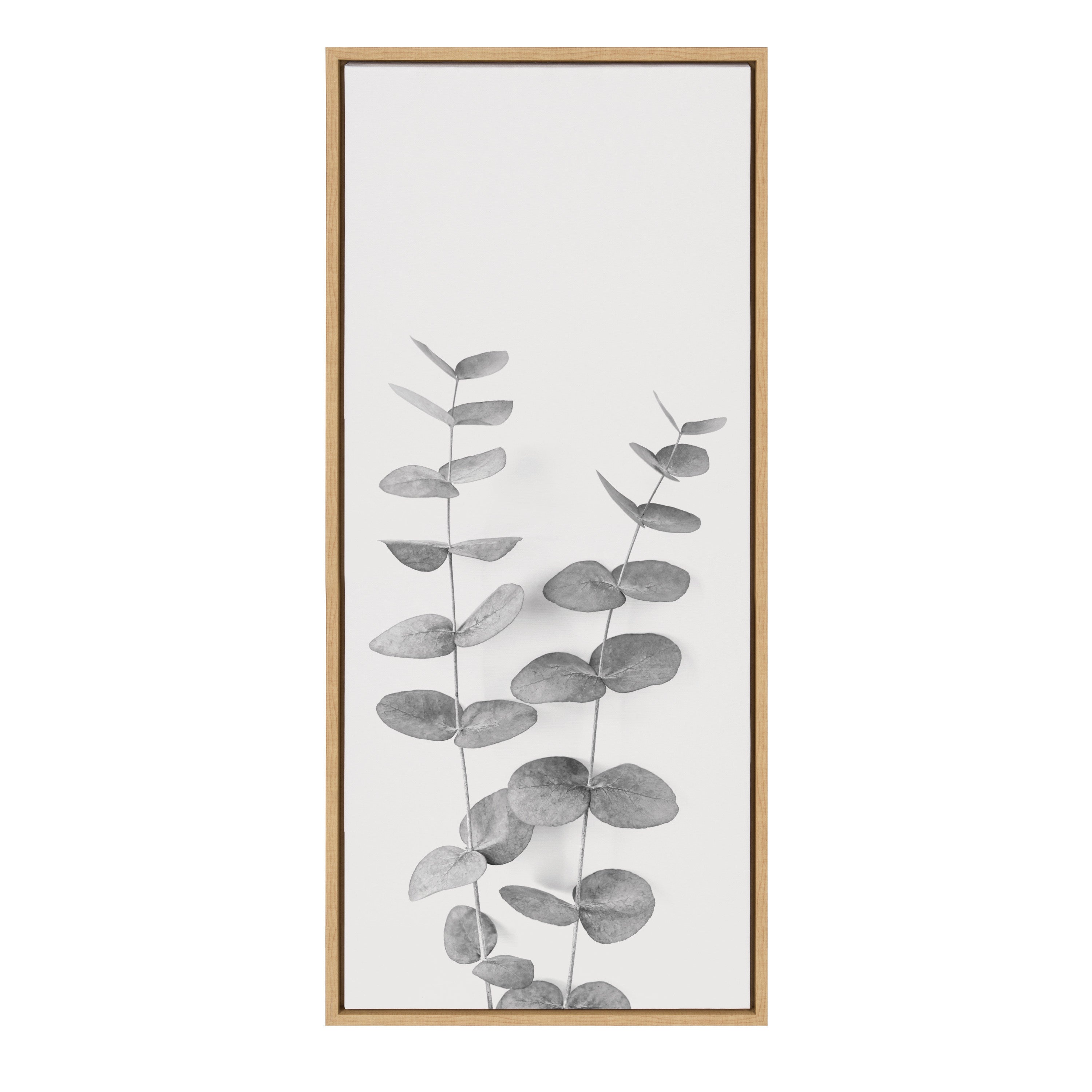 Sylvie Eucalyptus Botanical II Gray and Soft White Framed Canvas by The by kateandlaurel - product image 14 for Resin Society
