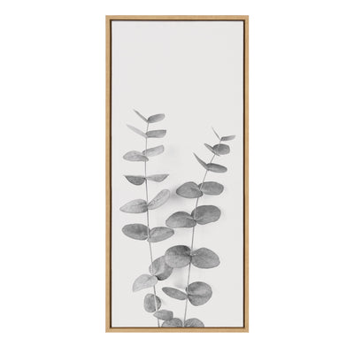 Sylvie Eucalyptus Botanical II Gray and Soft White Framed Canvas by The by kateandlaurel - product image 14 for Resin Society