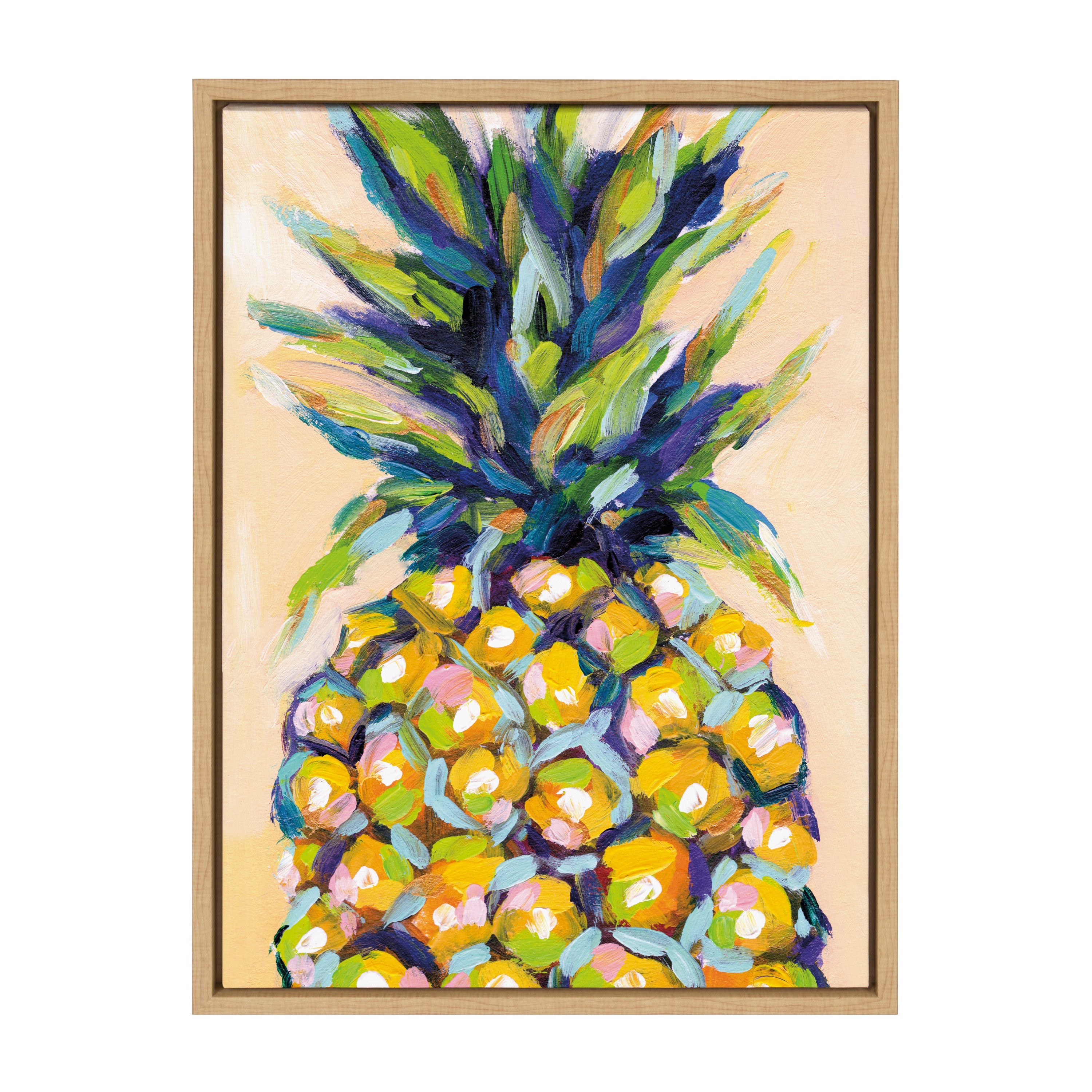 Sylvie Pineapple Study No 2 Framed Canvas by Rachel Christopoulos by kateandlaurel - product image 14 for Resin Society
