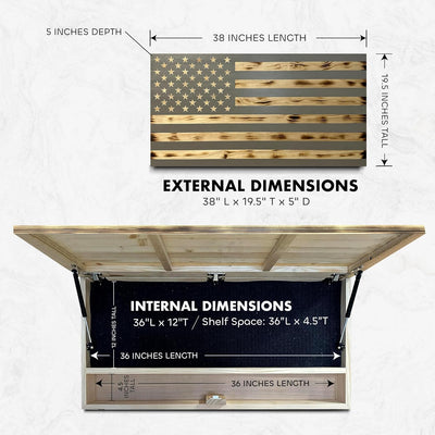 Large American Flag Gun Safe by Bellewood Designs - product image 6 for Resin Society
