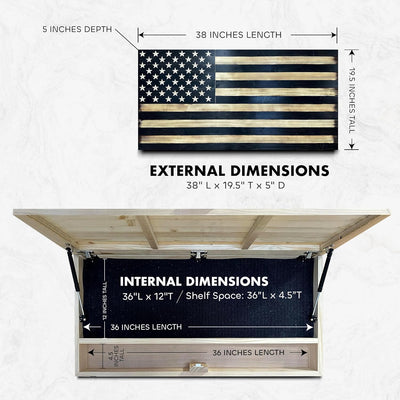 Large American Flag Gun Safe by Bellewood Designs - product image 4 for Resin Society