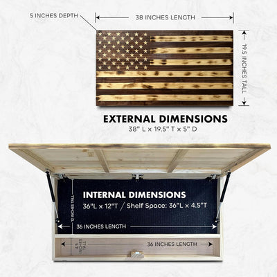 Large American Flag Gun Safe by Bellewood Designs - product image 6 for Resin Society