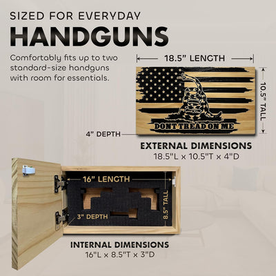 Dont Tread on Me Concealment Shelf by Bellewood Designs - product image 6 for Resin Society