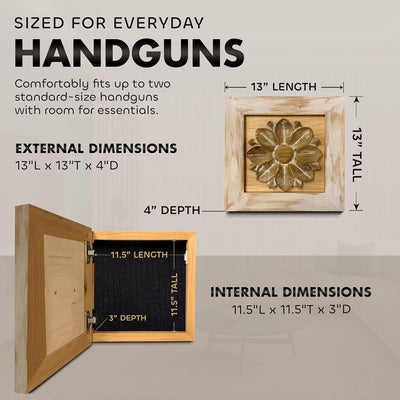 Wild Flower Hidden Gun Storage Wall Decor by Bellewood Designs - product image 6 for Resin Society