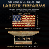 American Flag Challenge Coin Display and Hidden Gun Cabinet by Bellewood Designs - product image 7 for Resin Society