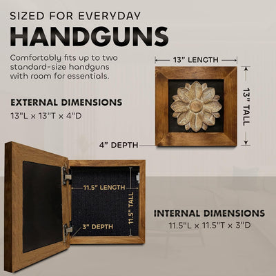 Wild Flower Hidden Gun Storage Wall Decor by Bellewood Designs - product image 6 for Resin Society