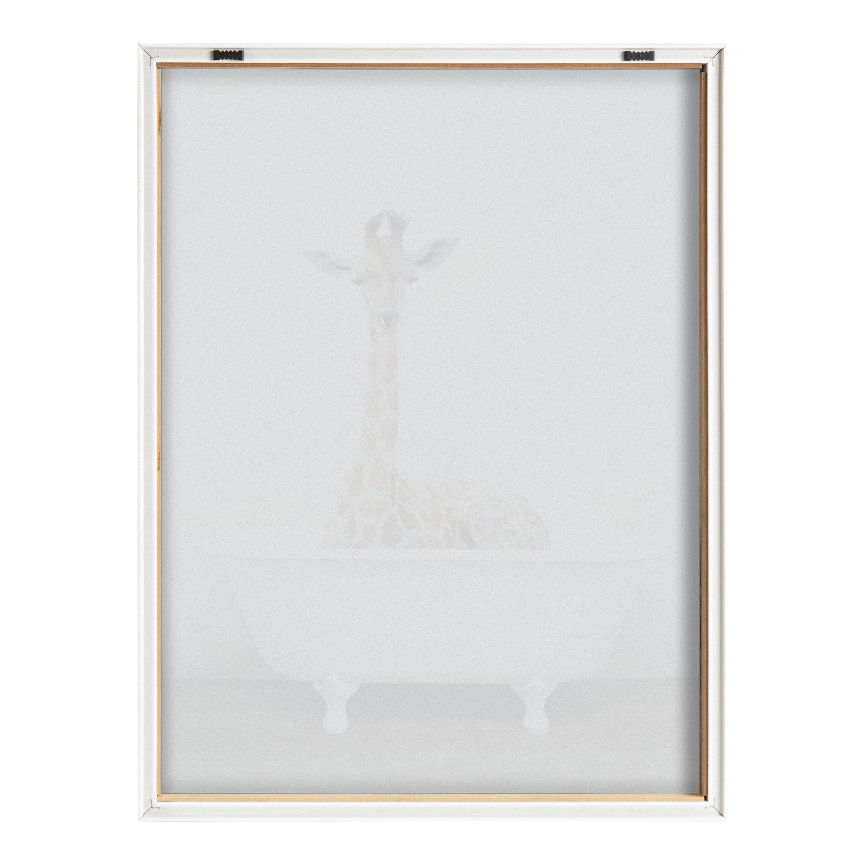 Blake Giraffe 2 in Tub Color Framed Printed Glass by kateandlaurel - product image 5 for Resin Society