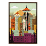 Sylvie Seattle Skyline Framed Canvas by kateandlaurel - product image 9 for Resin Society