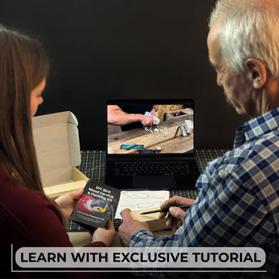 DIY Bird Wood Carving and Painting Kit with tools, wood blocks, paint set, and instructional video by Sharky Forged Steel Tools