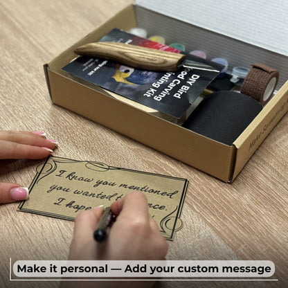 DIY Bird Wood Carving and Painting Kit with tools, wood blocks, paint set, and instructional video by Sharky Forged Steel Tools