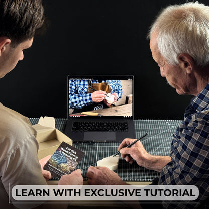 DIY Fish Wood Carving and Painting Kit with tools, pre-cut wood fish, paints, and tutorial