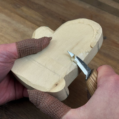 DIY Glove Wood Carving & Painting Kit with carving knife, wooden glove blank, paint set, and tutorial materials