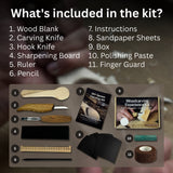 DIY Spoon Carving Kit for Beginners with Hook Knife and Whittling Tools