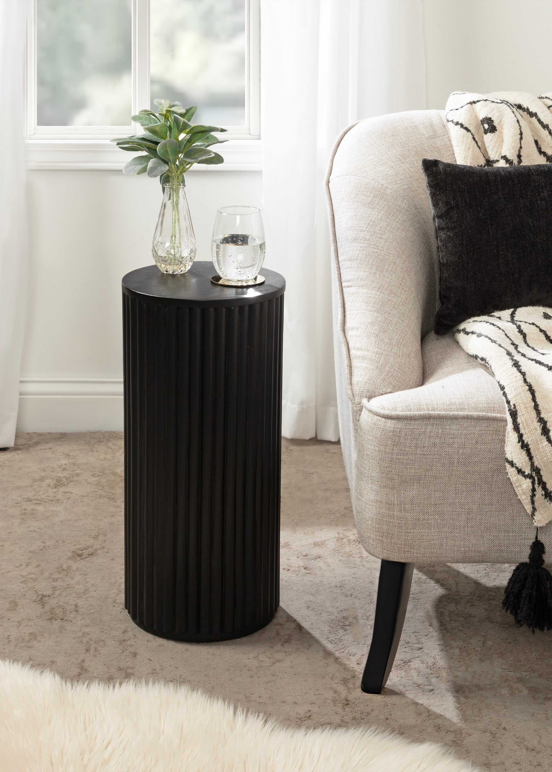 Reid Wood Drink Table