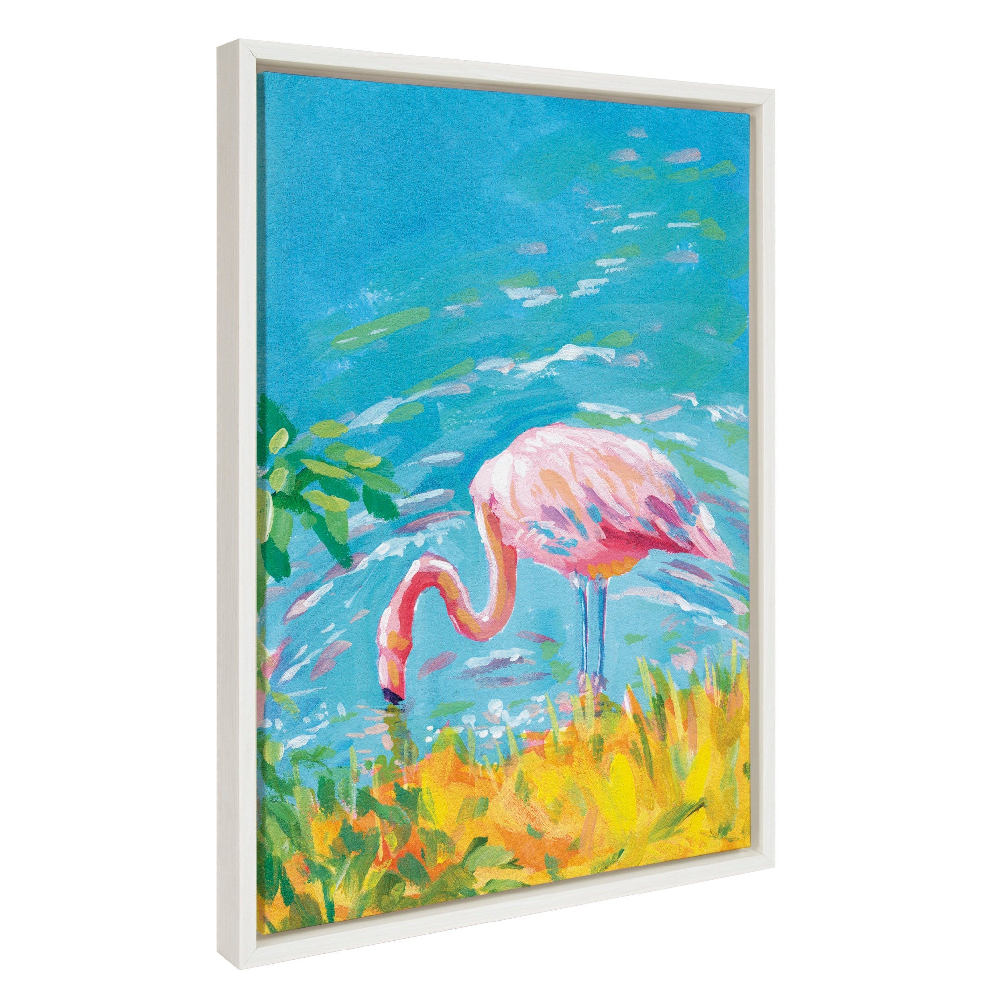 Sylvie Summer Sip Framed Canvas by Rachel Christopoulos by kateandlaurel - product image 2 for Resin Society