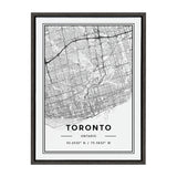 Sylvie Toronto Modern Map Framed Canvas by kateandlaurel - product image 8 for Resin Society