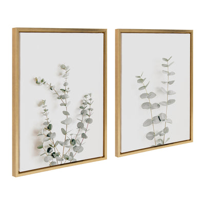 Sylvie Neutral Botanical Print No 3 and 4 Framed Canvas by The Creative by kateandlaurel - product image 2 for Resin Society