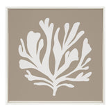 Sylvie Sophisticated Neutral Coral Tan Framed Canvas by kateandlaurel - product image 2 for Resin Society