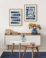 Sylvie Moon Phases Framed Canvas by kateandlaurel - product image 5 for Resin Society