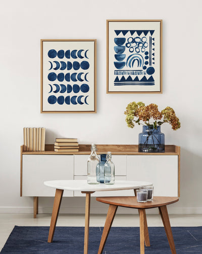 Sylvie Moon Phases Framed Canvas by kateandlaurel - product image 5 for Resin Society