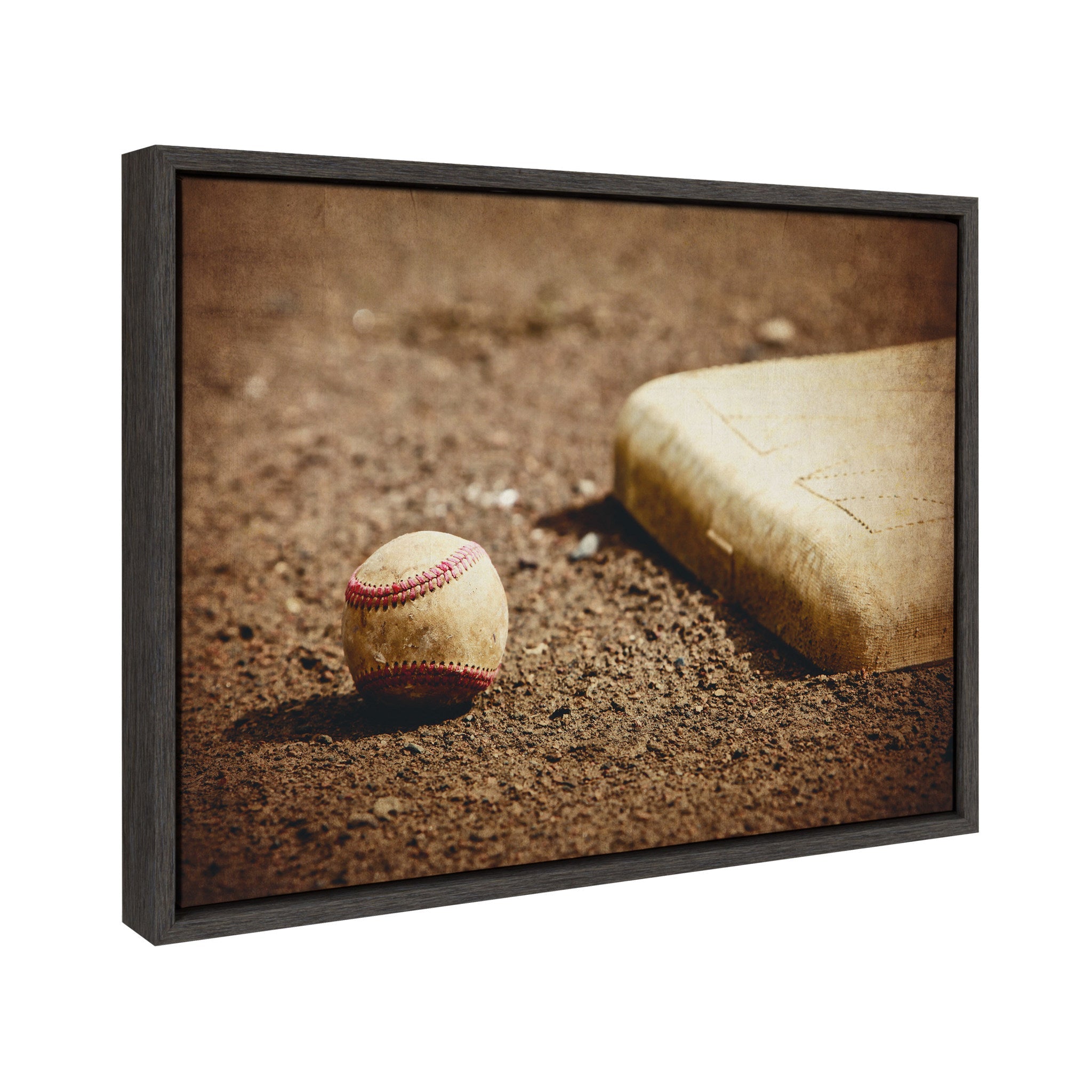 Sylvie Ball And Home Plate Framed Canvas by kateandlaurel - product image 2 for Resin Society