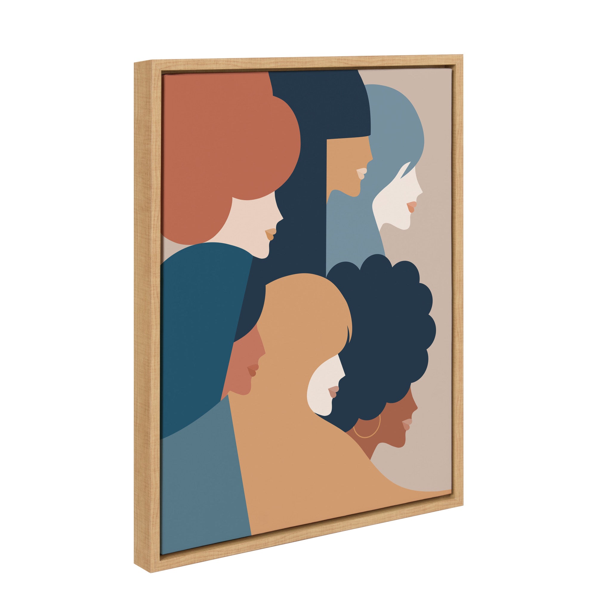 Sylvie We Persist Earthy Framed Canvas by kateandlaurel - product image 2 for Resin Society