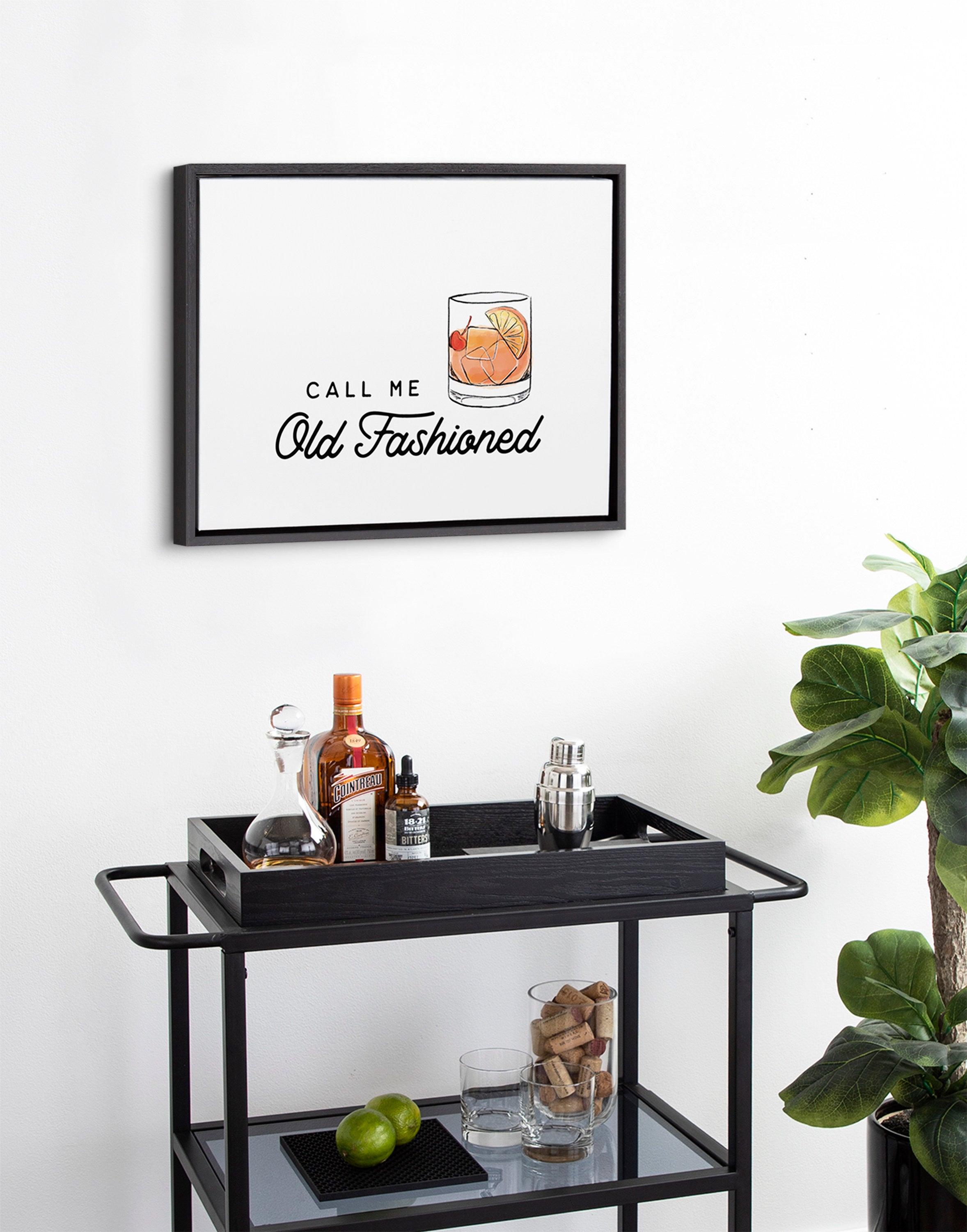 Sylvie Call Me Old Fashioned Framed Canvas by The Creative Bunch Studio by kateandlaurel - product image 12 for Resin Society