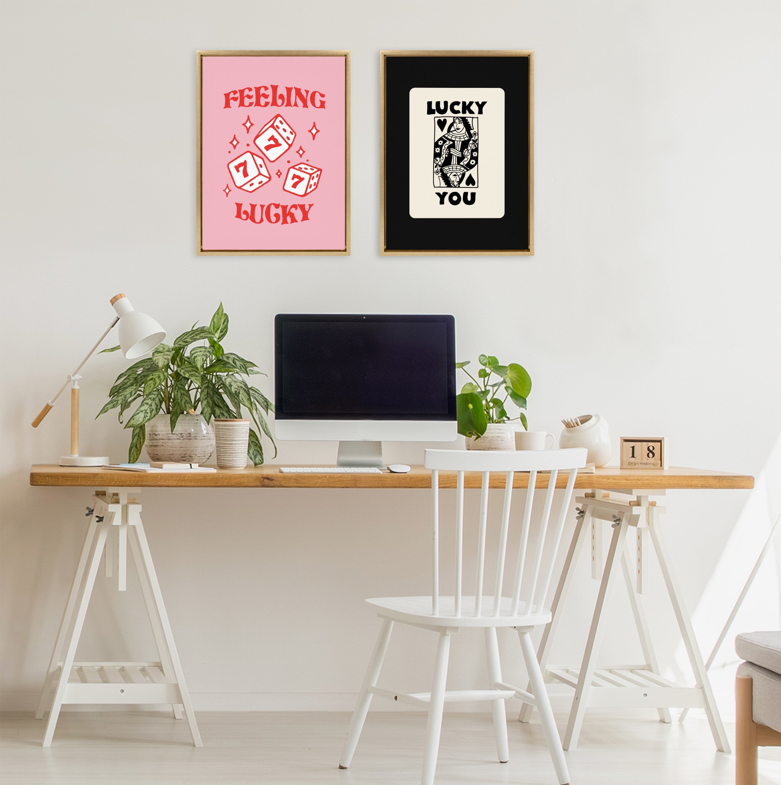 Sylvie Lucky You Framed Canvas by Honey Island Studio