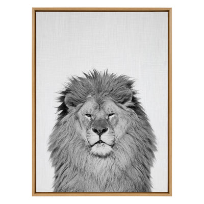 Sylvie Lion Framed Canvas by Simon Te Tai by kateandlaurel - product image 8 for Resin Society