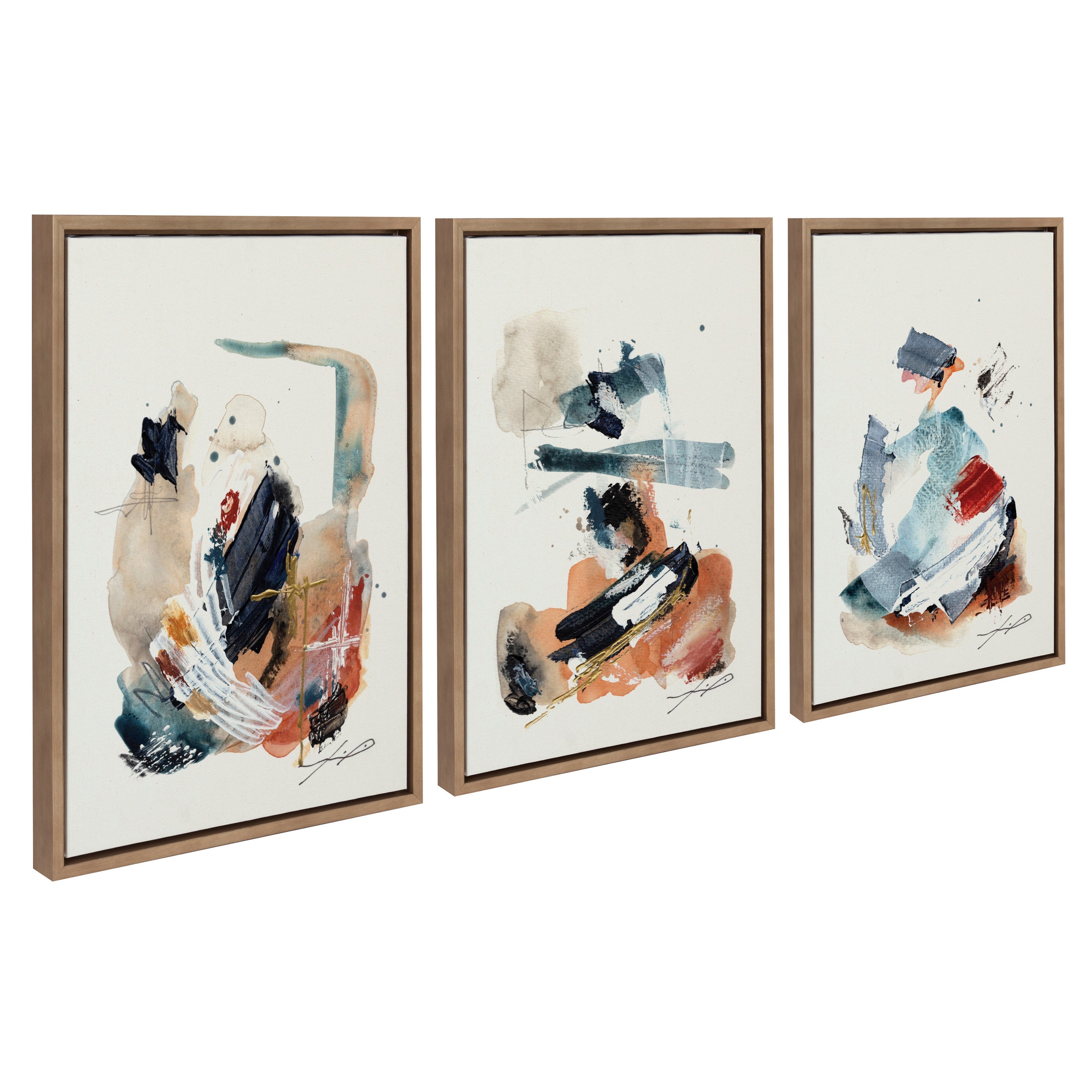 Sylvie By The Fireplace Series Framed Canvas Art Set by Xizhou Xie