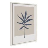 Sylvie Muted Tan and Blue Colorblock Botanical Leaf Framed Canvas by kateandlaurel - product image 7 for Resin Society