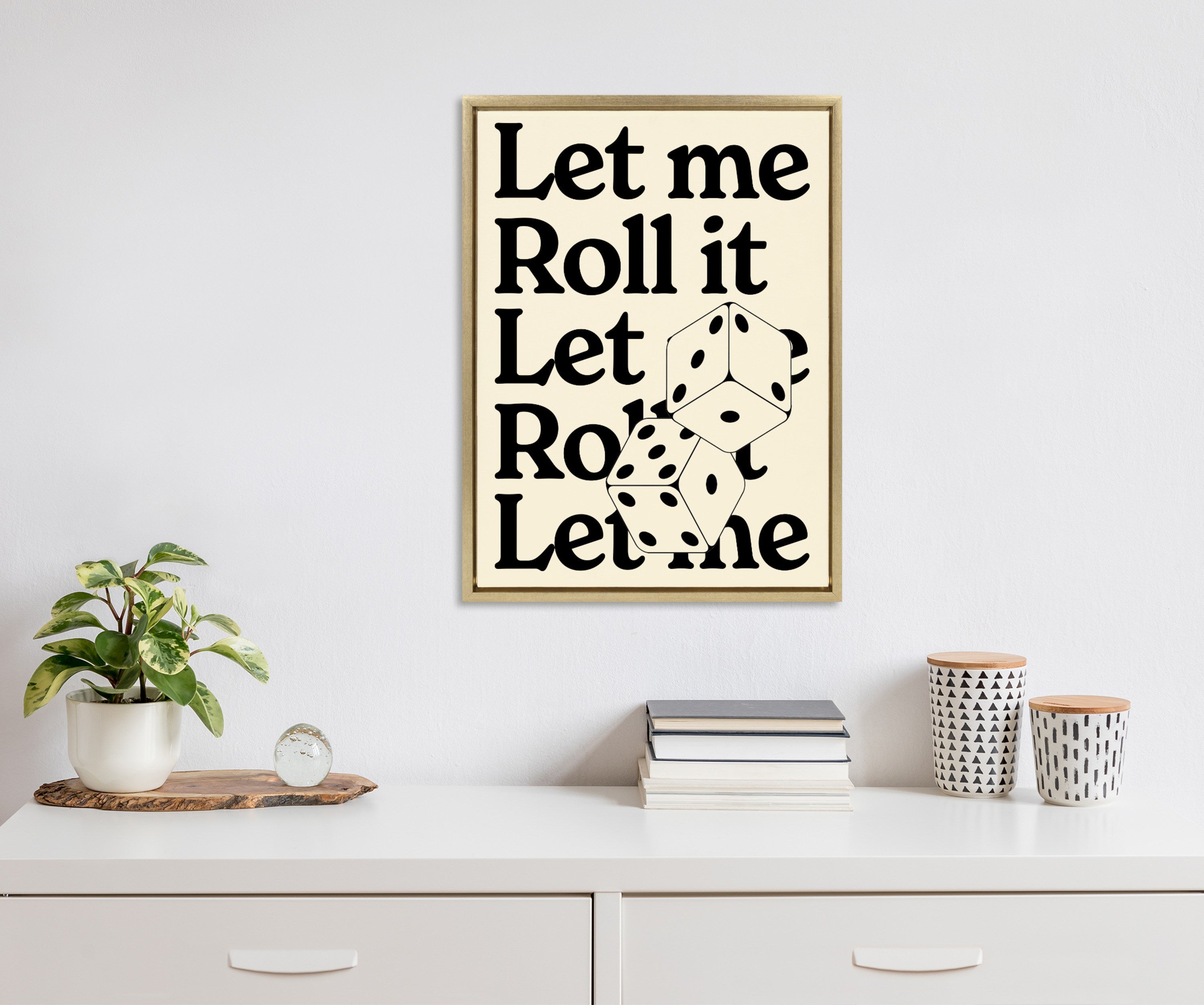 Sylvie Let Me Roll It Framed Canvas by Alli Standefer